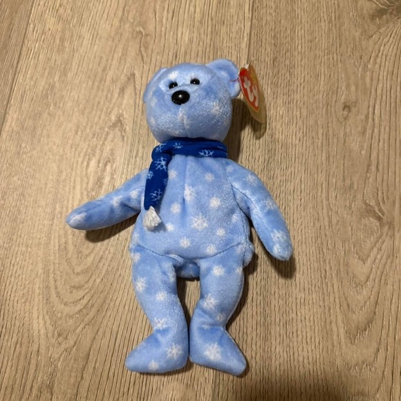Other - Ty Beanie Babies 1999 Holiday Teddy Blue Snowflake‎ Bear w/ Tags Retired PE